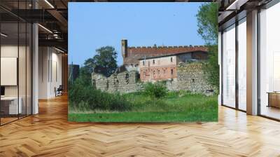 old Shaaken castle in the village in East Prussia Wall mural