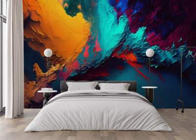 multicolored abstract art background created by generative ai technology Wall mural