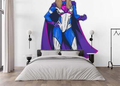 strong adult sexy woman superhero Wall mural