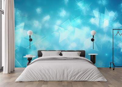 Abstract geometric light blue medical science healthcare and futuristic digital technology concept background Wall mural