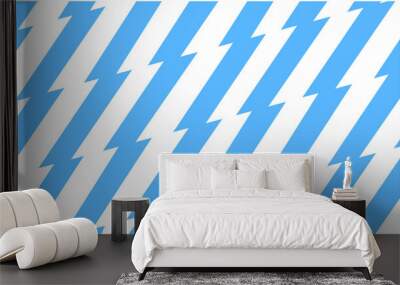 Blue and white seamless lighting pattern Wall mural