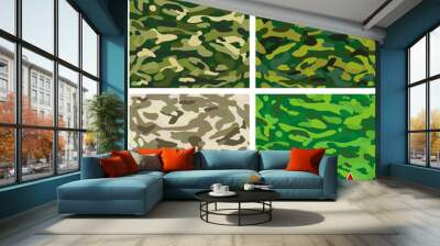 patterns military camouflage set Wall mural