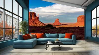 sunset in monument valley Wall mural