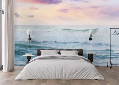 Summer ocean cloudy sunrise seascape Wall mural