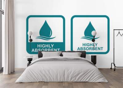 Highly absorbent badge logo template. Suitable for business, information and product label Wall mural