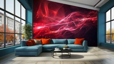 abstract dark and red lighting background Wall mural