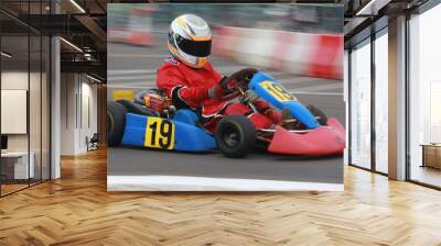 Racing go kart Wall mural