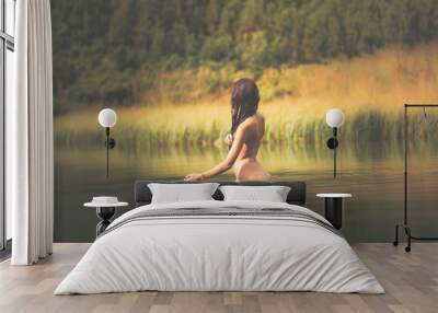 Nude woman in nature Wall mural