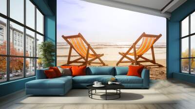 Two deckchairs Wall mural