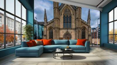 A view towards the St Andrews Cathedral in Glasgow on a summers day Wall mural