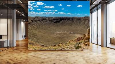 Meteorite crater near Winslow, Arizona view from the south east rim Wall mural