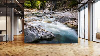 Crosis Falls. A journey between nature and engineering. Friuli to discover. Wall mural