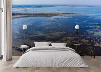 Tagliamento and the Marano lagoon seen from above. Towards Lignano Sabbiadoro Wall mural