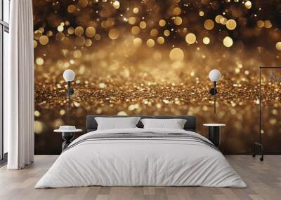 a gold glittery background Wall mural