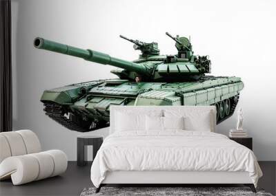 a green tank with a long gun Wall mural