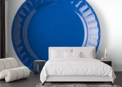 blank blue dish Wall mural