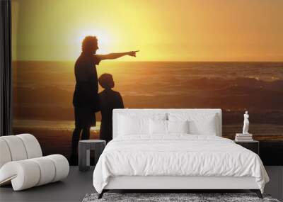 father and son Wall mural