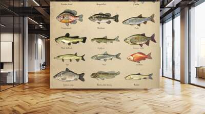 Freshwater fish Wall mural