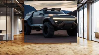 A futuristic pickup truck with a nice design. Wall mural