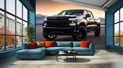 a modern pickup truck in perfect shape. Wall mural