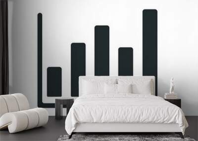 bar chart graph icon Wall mural