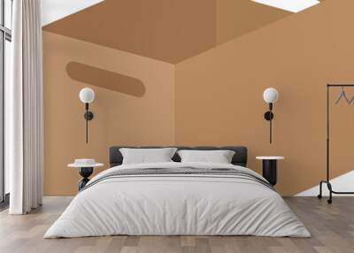 cardboard illustration isolated template blank Wall mural