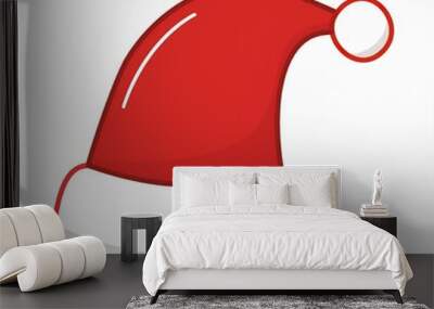 christmas hat illustration isolated on white Wall mural