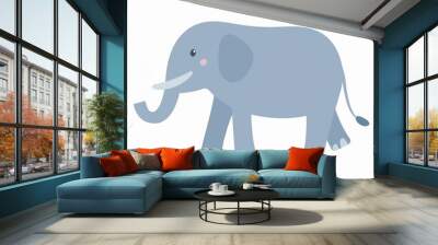 elephant illustration isolated on white Wall mural