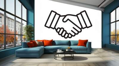 handshake icon Wall mural