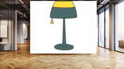 illustration table lamp isolated on white Wall mural