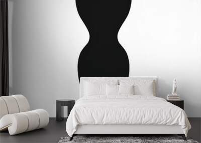 mannequin black icon isolated on white Wall mural