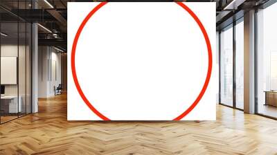 Red circle shape transparent png  Wall mural