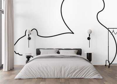 squirrel outline icon line symbol Wall mural