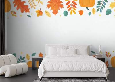 thanksgiving halloween border frame background template Wall mural