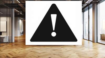 warning danger alert black icon sign Wall mural