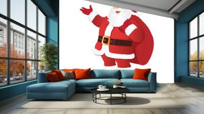 santa claus with a bag Wall mural