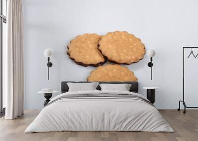 Cookies on a light background Wall mural