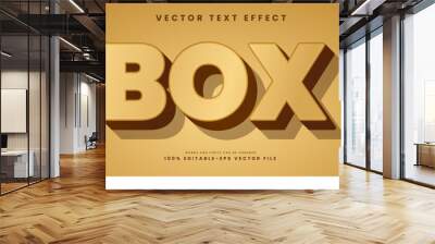 Box editable vector text effect with cardboard theme. Wall mural