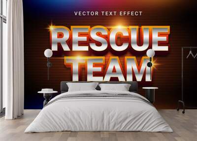 Rescure team editable text effect themed rescure official Wall mural