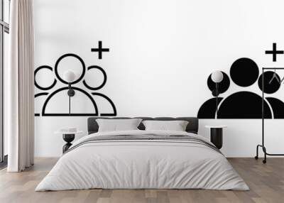 add group vector isolated icon vector Wall mural