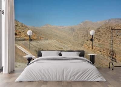 Jebel Jais mountain of the North-Western Hajar range near the city of Ras Al Khaimah, United Arab Emirates. Wall mural