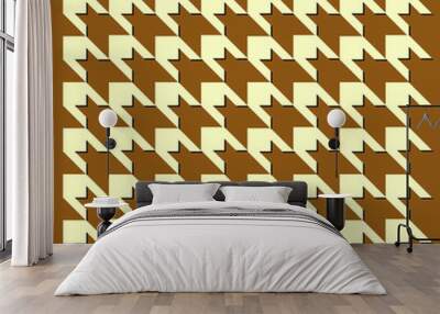 Seamless houndstooth checkered fashion textile pattern. Colors pattern background. Wall mural