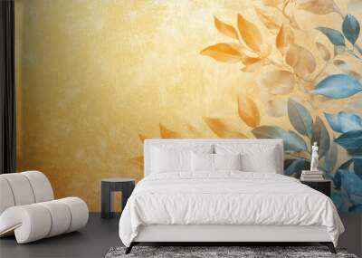 Beige Summer Background gradient colorn gold wallpaper beige Shadow Texture Leaf Su Wall mural