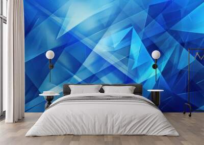 Abstract geometric blue colorful background vector Wall mural