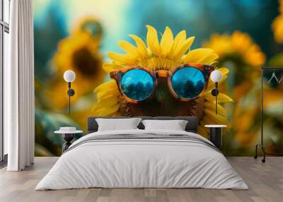 Be positive and always look on the bright side. Don't focus on the negative things and try to stay happy Wall mural