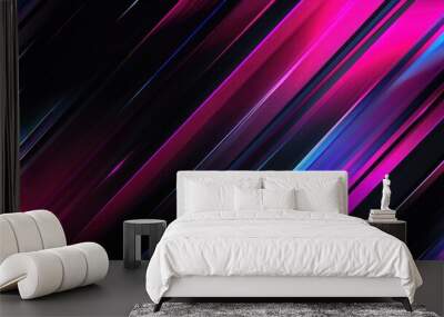 black pink purple and blue diagonal abstract background Wall mural