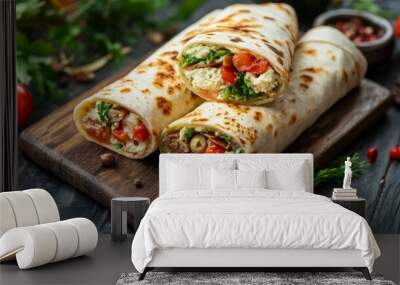 Encase a generous amount of olive oil. Greek, Turkish, and Ottoman food, the tastiest appetizers and snacks Wall mural