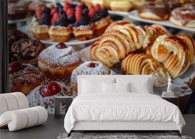 home made pastry delights & donuts Wall mural