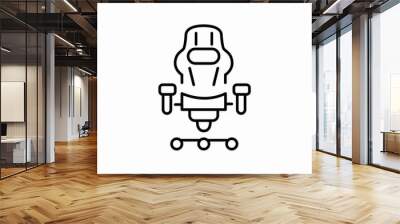 interior gamer chair icon sign vector Wall mural