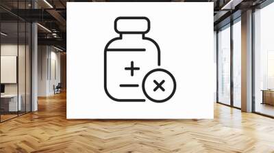 medicine is dangerous icon sign vector Wall mural